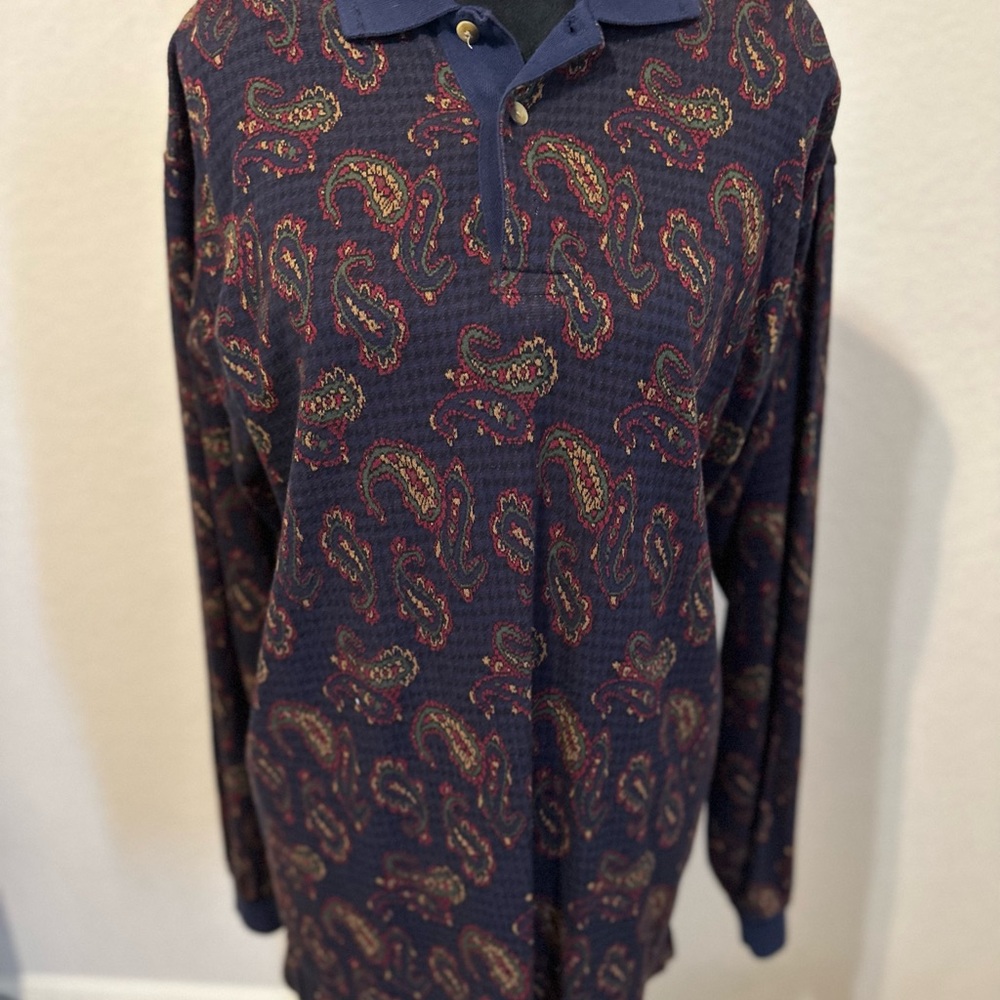 Dockers polo shirt vintage. Size S. New with tag. Paisley. 100% cotton.‎